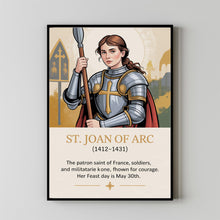 Joan of Arc Warrior Art Print, Joan of Arc Religious Art, Home Decor, Birthday Gift2