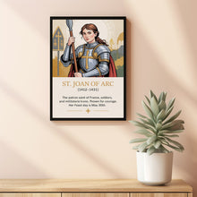 Joan of Arc Warrior Art Print, Joan of Arc Religious Art, Home Decor, Birthday Gift2