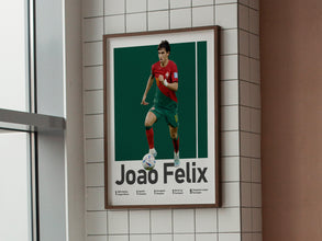Joao Felix Portugal Soccer Poster, Man Cave Decor Sport Poster 1514548576