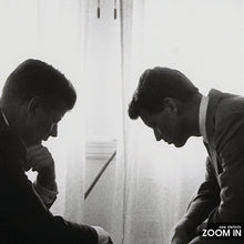 John F. Kennedy Conferring with His Brother Print, Black Black and White Wall Art, Vintage Print, Photography Prints, Museum Quality Print 1606605828