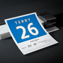 John Terry Legend Stats Football Print 889477627