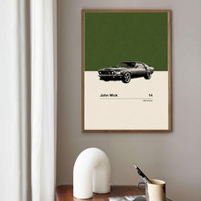John Wick Inspire Poster  Car in Movie Poster  Mid Century Modern Poster  Minimalist Poster  Retro Art Print  Classic Movie 1589614194