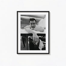 Johnny Cash Cigarette Poster, Music Black and White Wall Art, Vintage Print, Photography Prints, Museum Quality Photo Art Print 1606606104