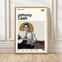 Johnny Cash Poster, Vintage Rock Print, Mid-Century Modern Art, Minimalist Poster 4426707002