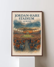 Jordan-Hare Stadium Watercolor Poster  Auburn Alabama Football Art Print 4410239992