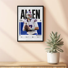 Josh Allen #17 Poster Buffalo Football Wall Art 1