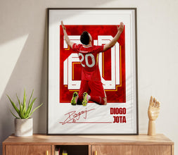 Jota Poster Football Poster Gift, Liverpool Soccer Wall Art 4392442808