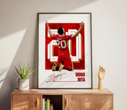 Jota Poster Football Poster Gift, Liverpool Soccer Wall Art 4392442808
