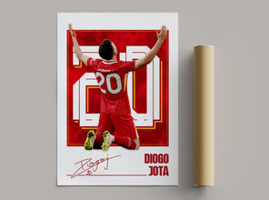 Jota Poster Football Poster Gift, Liverpool Soccer Wall Art 4392442808
