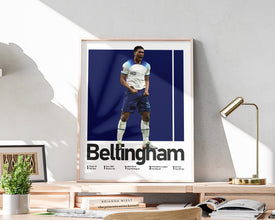 Jude Bellingham Poster, English Football Midfielder Print Sport Poster 1544121992