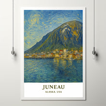 Juneau Print, Juneau Photo Poster, Juneau Travel Wall Art, Juneau Map Print, Juneau Van Gogh Style Print, Juneau Wall Décor, Alaska, USA