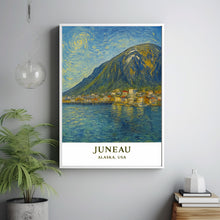 Juneau Print, Juneau Photo Poster, Juneau Travel Wall Art, Juneau Map Print, Juneau Van Gogh Style Print, Juneau Wall Décor, Alaska, USA
