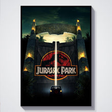 Jurassic Park Entrance Movie Poster, Dinosaur T-Rex Sci-Fi Thriller Cult Film Art Print, 1990 Steven Spielberg Glossy Large Format Gift 4333612817