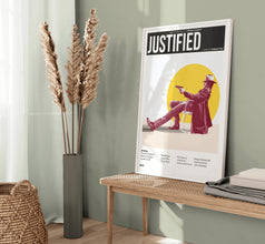 Justified TV Show Poster, Retro Movie Print, Minimalist Art 1289782016