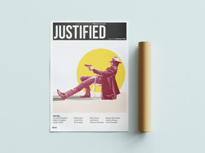 Justified TV Show Poster, Retro Movie Print, Minimalist Art 1289782016