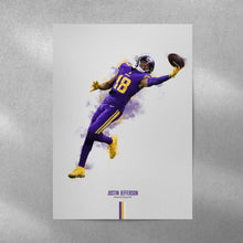 Justin Jefferson Minnesota Vikings Poster NFL Football Wall Art 1756432768