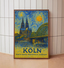 Köln Poster Print, Köln Travel Poster, Köln Van Gogh Style Wall Art, Köln, North Rhine-Westphalia, Germany