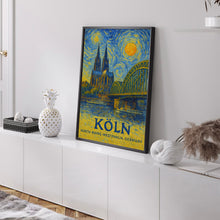 Köln Poster Print, Köln Travel Poster, Köln Van Gogh Style Wall Art, Köln, North Rhine-Westphalia, Germany