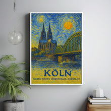 Köln Poster Print, Köln Travel Poster, Köln Van Gogh Style Wall Art, Köln, North Rhine-Westphalia, Germany