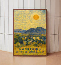 Kamloops Poster Print, Kamloops Travel Poster, Kamloops Van Gogh Style Wall Art, Kamloops, British Columbia, Canada