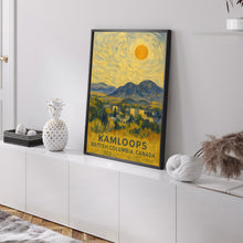 Kamloops Poster Print, Kamloops Travel Poster, Kamloops Van Gogh Style Wall Art, Kamloops, British Columbia, Canada