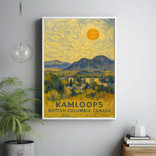 Kamloops Poster Print, Kamloops Travel Poster, Kamloops Van Gogh Style Wall Art, Kamloops, British Columbia, Canada