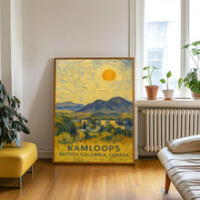 Kamloops Poster Print, Kamloops Travel Poster, Kamloops Van Gogh Style Wall Art, Kamloops, British Columbia, Canada