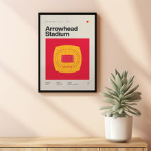 Kansas City Chiefs Poster, Arrowhead Stadium Print, Mid Century Modern Football Poster,-HQTX7X