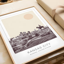 Kansas City Poster Print, Kansas City Travel Poster, Kansas City Minimalistic Wall Art, Kansas City, Kansas, United States 1868249468