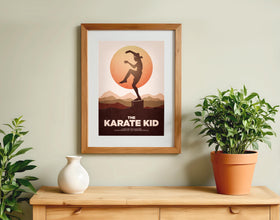 Karate Kid Movie Poster 80s Martial Arts Minimalist Print Retro Vintage Minimalism Wall Art Gift 1344295359