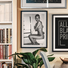 Kate Moss Toilet Print, Kate Moss Bathroom Black and White Wall Art, Vintage Print, Photography Prints, Museum Quality Photo Art Print 4308016045
