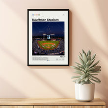 Kauffman Stadium Poster Kansas City Royals, Mid-Century Modern Sports Print