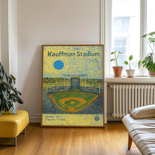 Kauffman Stadium Poster, Royals Poster, Minimalist, Helvetica, Mid-Century Modern, Baseball Art, Baseball Stadium Poster, Kansas City Royal