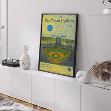 Kauffman Stadium Poster, Royals Poster, Minimalist, Helvetica, Mid-Century Modern, Baseball Art, Baseball Stadium Poster, Kansas City Royal