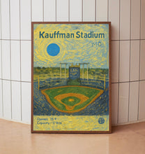 Kauffman Stadium Poster, Royals Poster, Minimalist, Helvetica, Mid-Century Modern, Baseball Art, Baseball Stadium Poster, Kansas City Royal