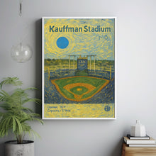 Kauffman Stadium Poster, Royals Poster, Minimalist, Helvetica, Mid-Century Modern, Baseball Art, Baseball Stadium Poster, Kansas City Royal