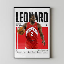 Kawhi Leonard #2 Poster Claw Toronto Basketball Wall Art