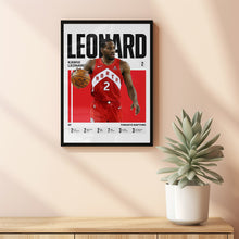 Kawhi Leonard #2 Poster Claw Toronto Basketball Wall Art