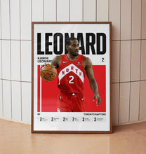 Kawhi Leonard #2 Poster Claw Toronto Basketball Wall Art