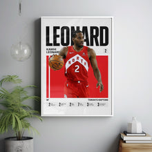 Kawhi Leonard #2 Poster Claw Toronto Basketball Wall Art