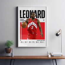 Kawhi Leonard #2 Poster Claw Toronto Basketball Wall Art