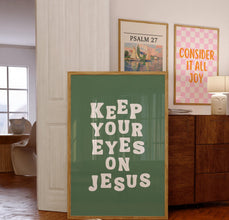 Keep your eyes on Jesus Print, Large Christian Wall Art, Sage Green Poster, Faith, Digital Download, Prayer room Decor, Printable Art 1801133702