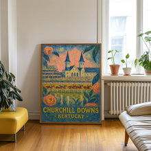 Kentucky Derby Poster, Churchill Downs Wall Art, Retro Louisville Decor, Pastel Cityscape Artwork, Kentucky Derby Wall Art