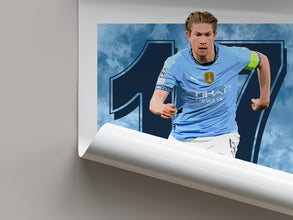 Kevin De Bruyne Football Poster Manchester Soccer Art Print 4392578687
