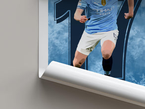 Kevin De Bruyne Football Poster Manchester Soccer Art Print 4392578687
