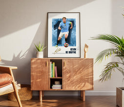 Kevin De Bruyne Football Poster Manchester Soccer Art Print 4392578687