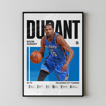 Kevin Durant #35 Poster KD OKC Basketball Wall Art
