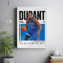 Kevin Durant #35 Poster KD OKC Basketball Wall Art