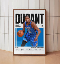 Kevin Durant #35 Poster KD OKC Basketball Wall Art