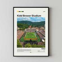 Kidd Brewer Stadium Poster Appalachian State Mountaineers NCAA Art